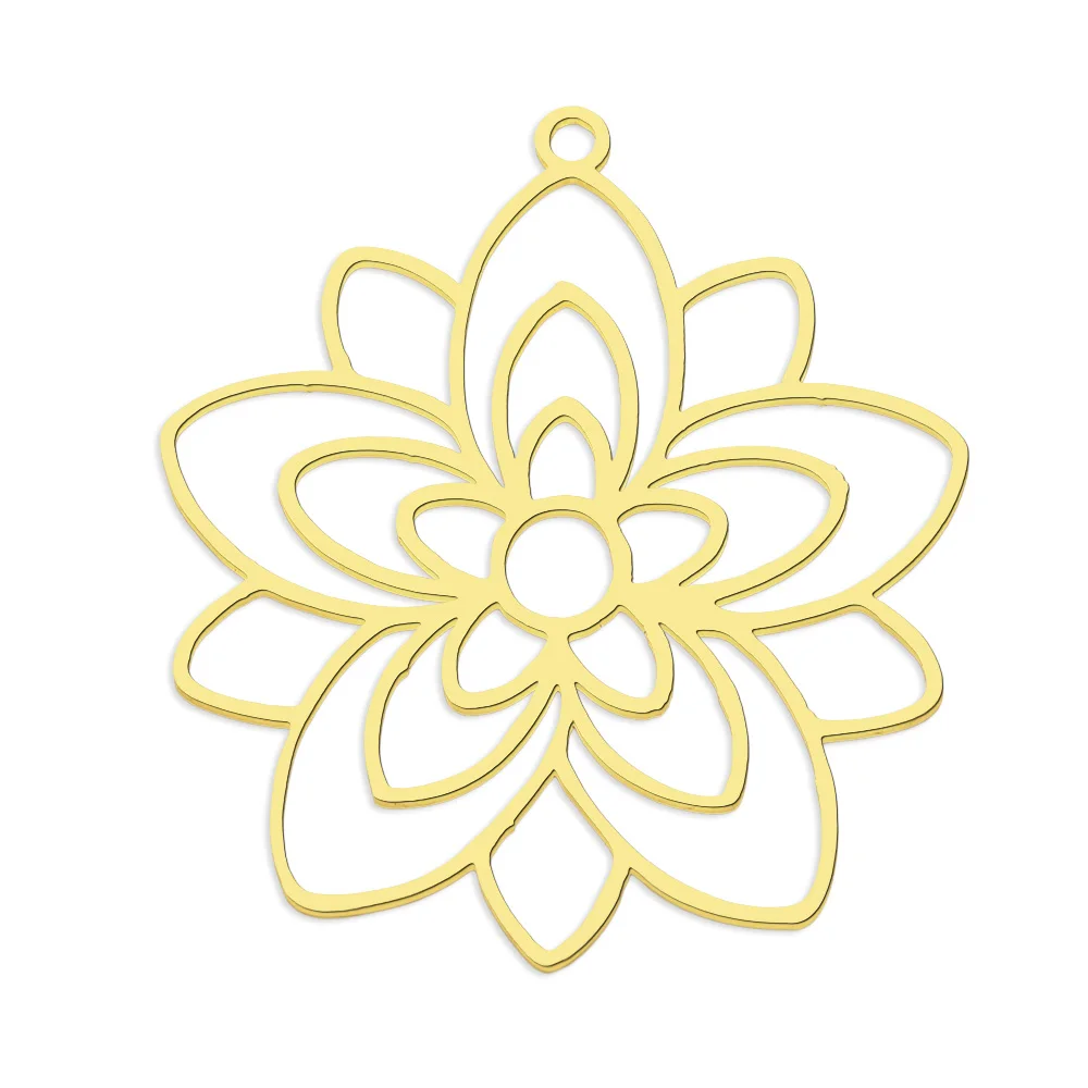 10pcs/lot 316 Stainless Steel Evil Eye Lotus DIY Earring Pendant Wholesale Jewelry Charms Angel Wing Yoga Tree of Life Custom