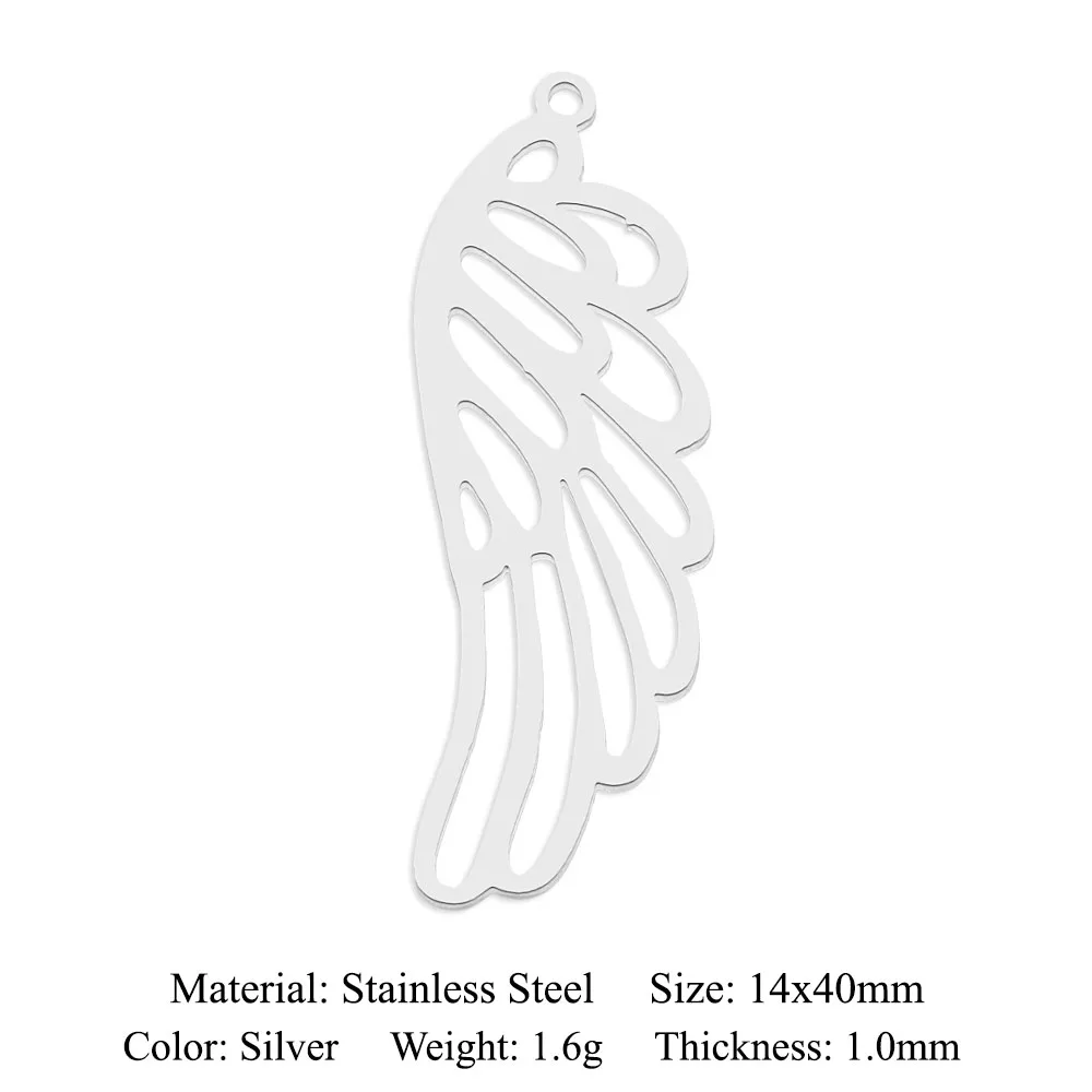 10pcs/lot 316 Stainless Steel Evil Eye Lotus DIY Earring Pendant Wholesale Jewelry Charms Angel Wing Yoga Tree of Life Custom