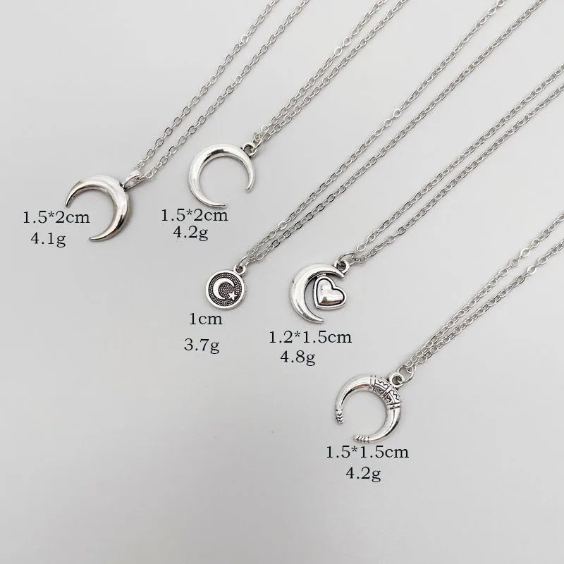 2021 Fashion 5 Designs Moon Pendant Chain Female Necklace For Wholesale Friendly Gifts Jewelry Women Necklace Drop Shipping