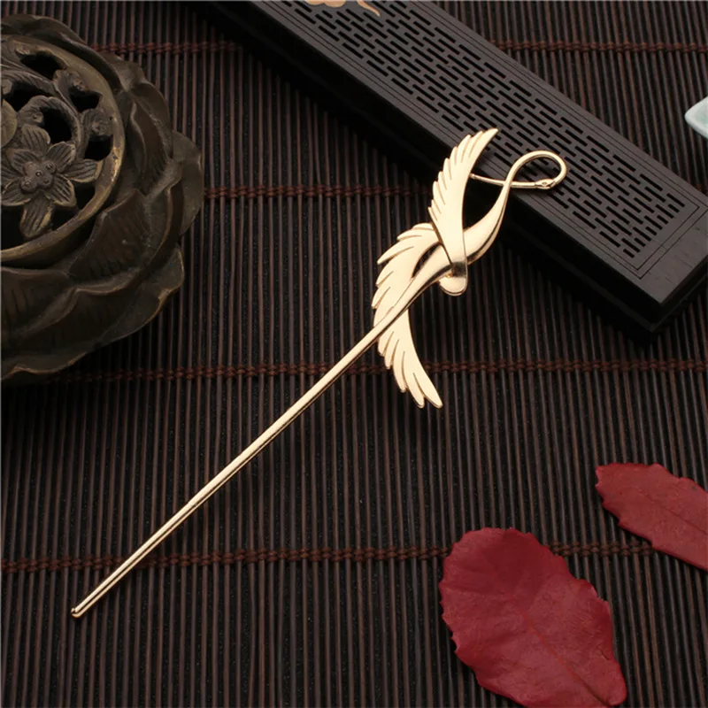 Chinese Wedding Hair Accessories Vintage Hairpins For Women Elegant Alloy Hair Stick Personalized Retro Hanfu Cloth Hair Jewelry
