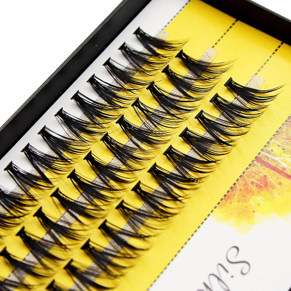 MYUD 20D/30D Cluster Silk 3D Russian Volume Individual Makeup Lashes Extension Beauty Cilia Natural Super Soft Faux Eyelashes