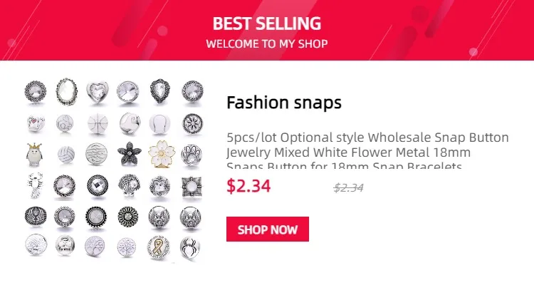 Forty Style High Quality Fashion Color Crystal Snap Button 5Pcs Snap Button Jewelry Women's 18mm Snap Bracelet Accessories Gift