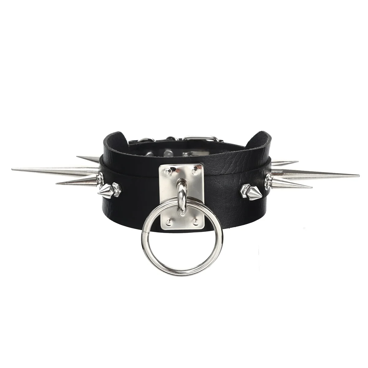 Goth Spike Choker Collar Black Pu Leather Gothic Accessories Woman Punk Chocker Emo Cosplay Jewelry