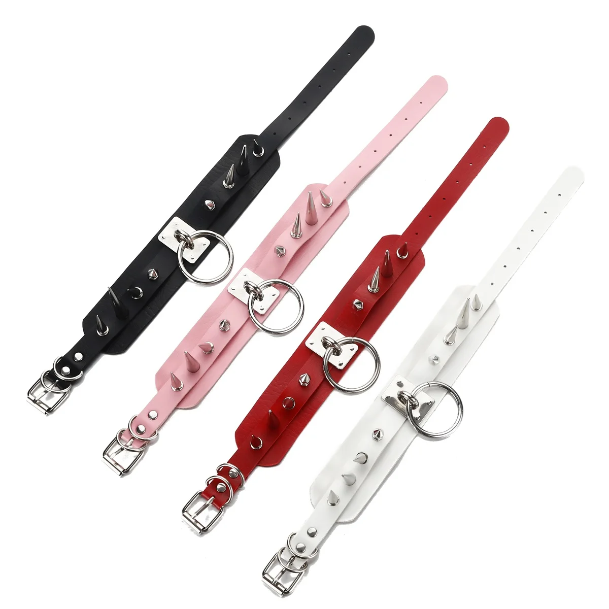 Goth Spike Choker Collar Black Pu Leather Gothic Accessories Woman Punk Chocker Emo Cosplay Jewelry