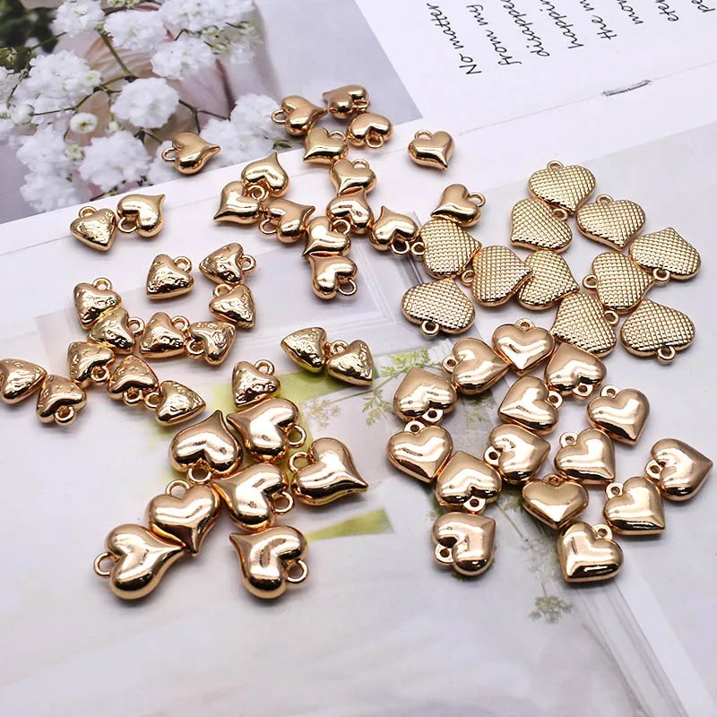 27 style Heart Pendant Charms Metal Alloy Love Heart Charms Pendants For Jewelry Making Findings DIY Necklace Pendants 6pcs