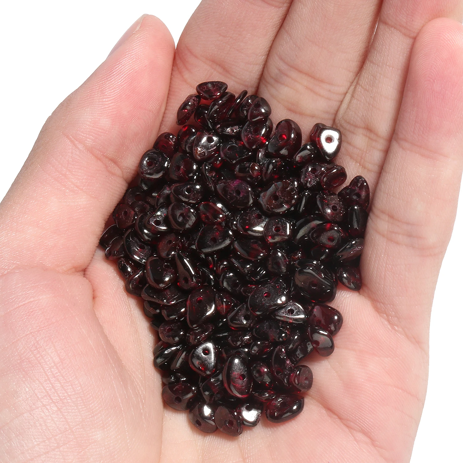 Natural Dark Red Garnet Irregular Shape Gravel Stone Beads Loose Beads For Jewelry Making DIY Necklace Bracelet Accessories 16''