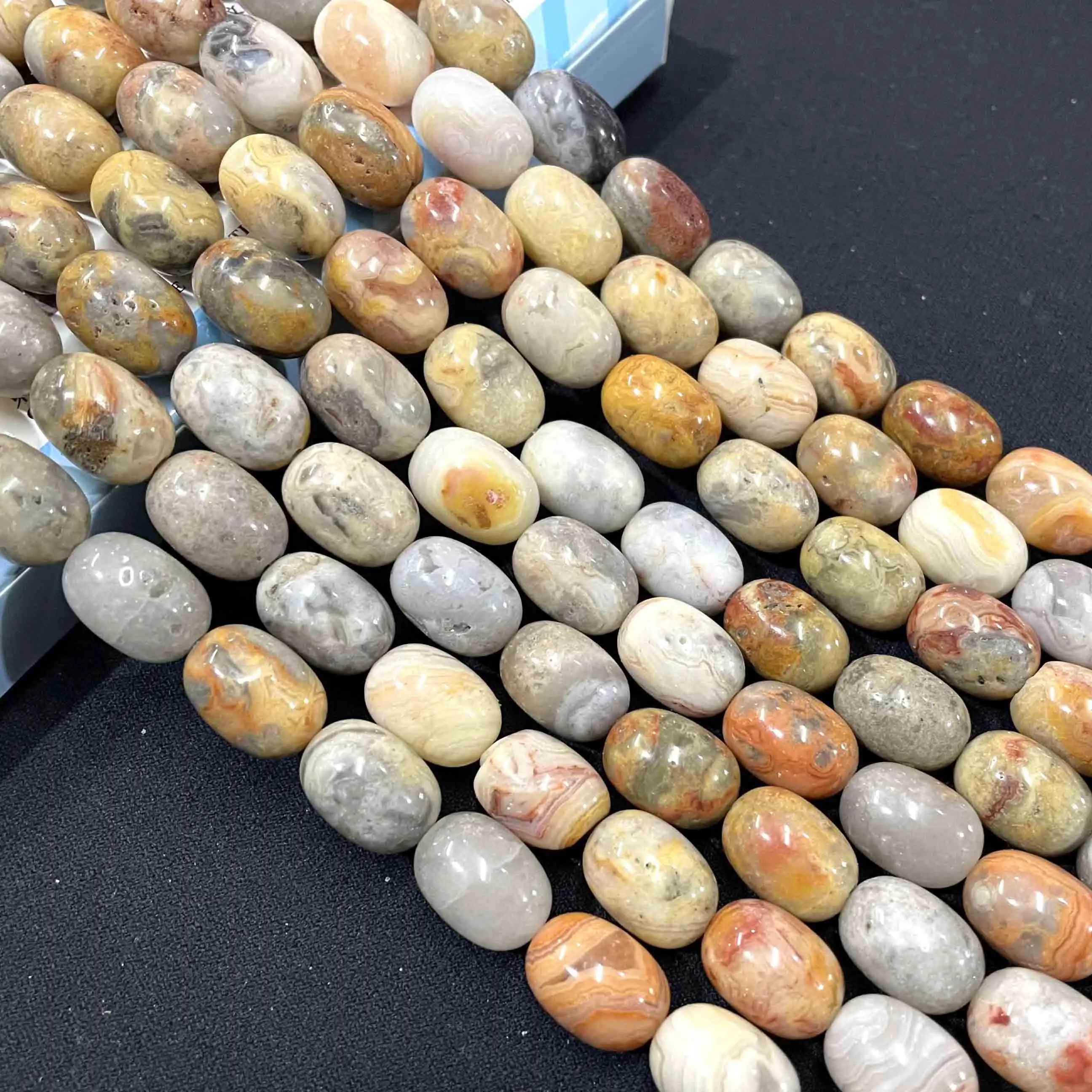 10X14MM Drum Barrel Shape Natural Stone Agates Turquoises Tiger Eye Loose Spacer Beads Charm DIY Handmade Bracelet Necklace