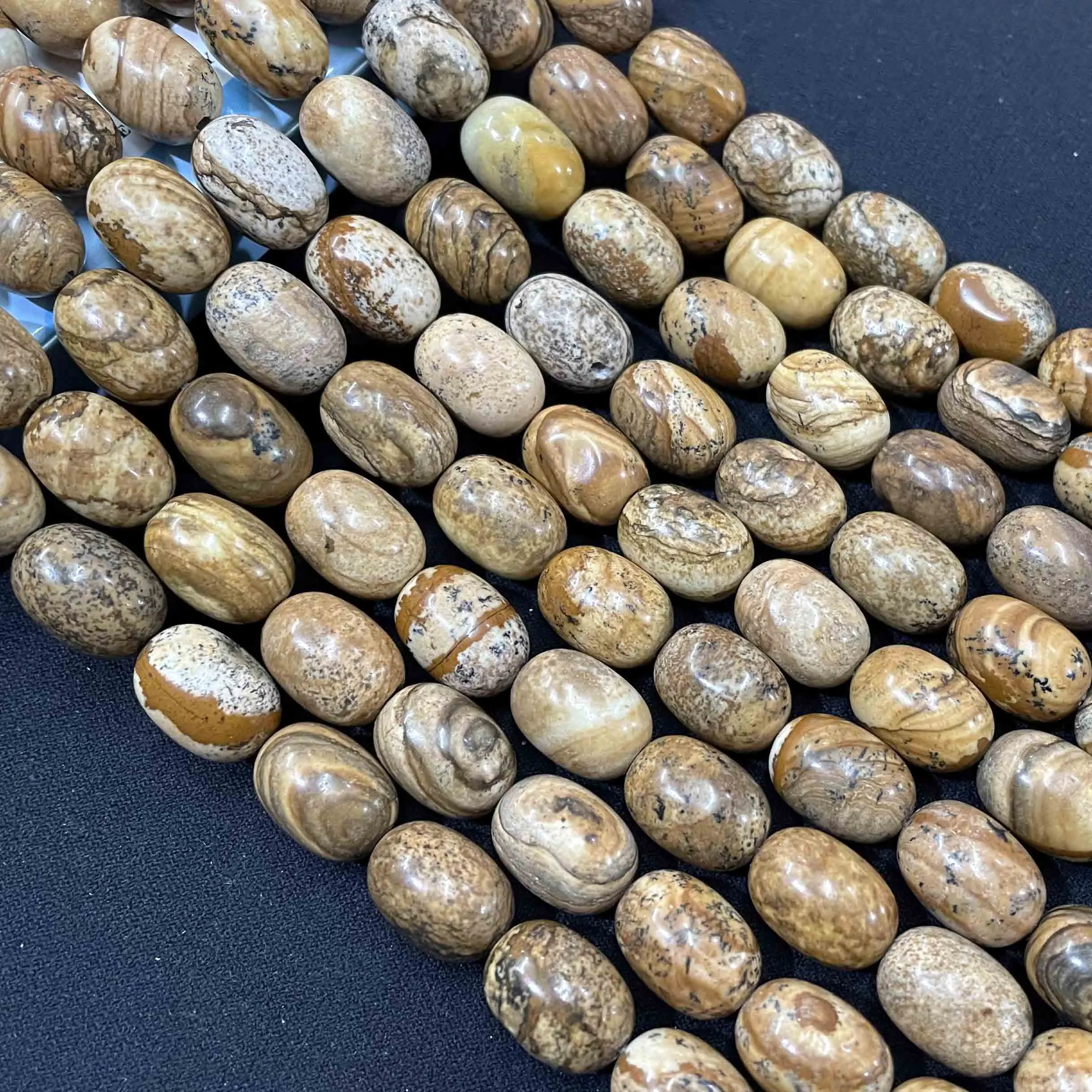10X14MM Drum Barrel Shape Natural Stone Agates Turquoises Tiger Eye Loose Spacer Beads Charm DIY Handmade Bracelet Necklace