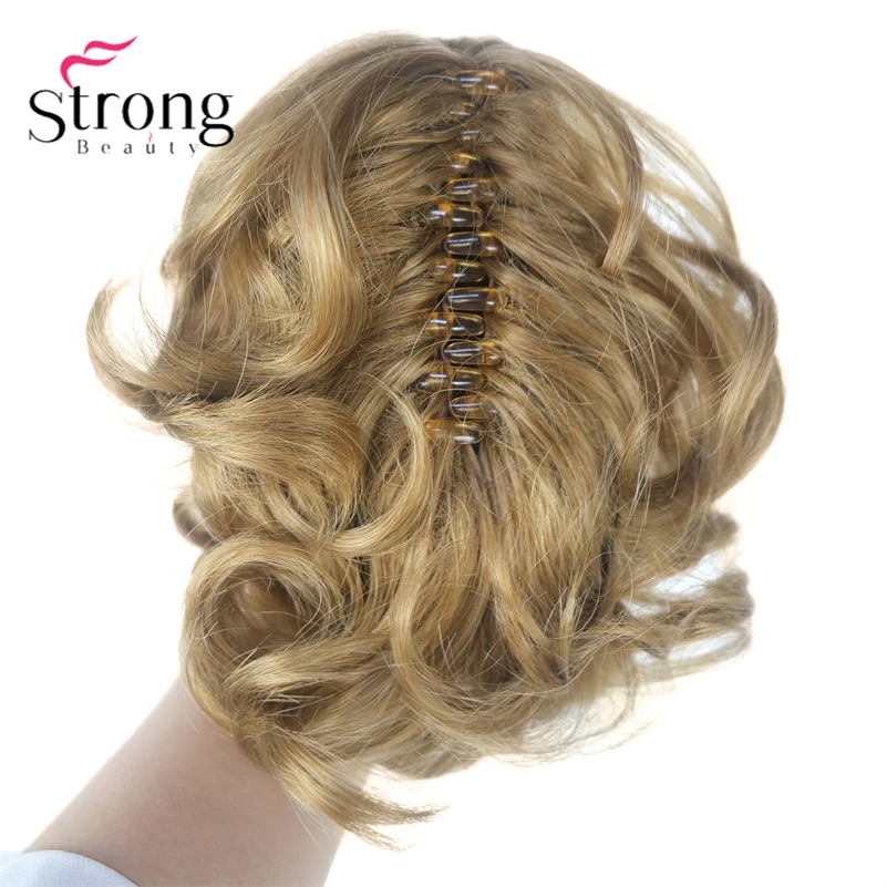 StrongBeauty Silver Short Natural Wave Ponytail Hair Extension With Claw Clip In Hairpiece COLOUR CHOICES