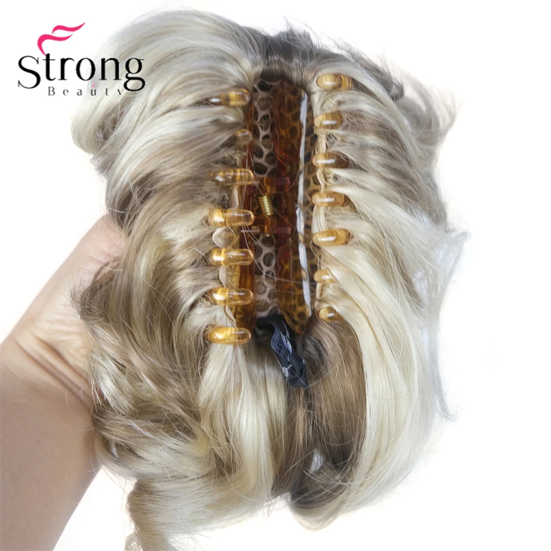 StrongBeauty Silver Short Natural Wave Ponytail Hair Extension With Claw Clip In Hairpiece COLOUR CHOICES