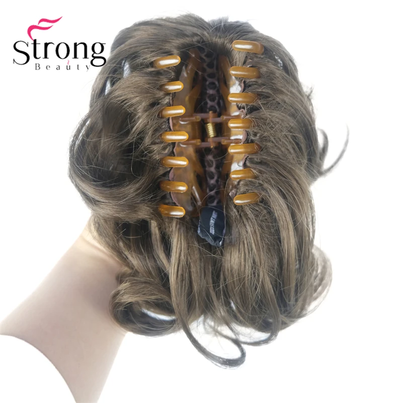 StrongBeauty Silver Short Natural Wave Ponytail Hair Extension With Claw Clip In Hairpiece COLOUR CHOICES