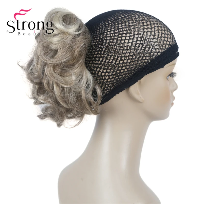 StrongBeauty Silver Short Natural Wave Ponytail Hair Extension With Claw Clip In Hairpiece COLOUR CHOICES