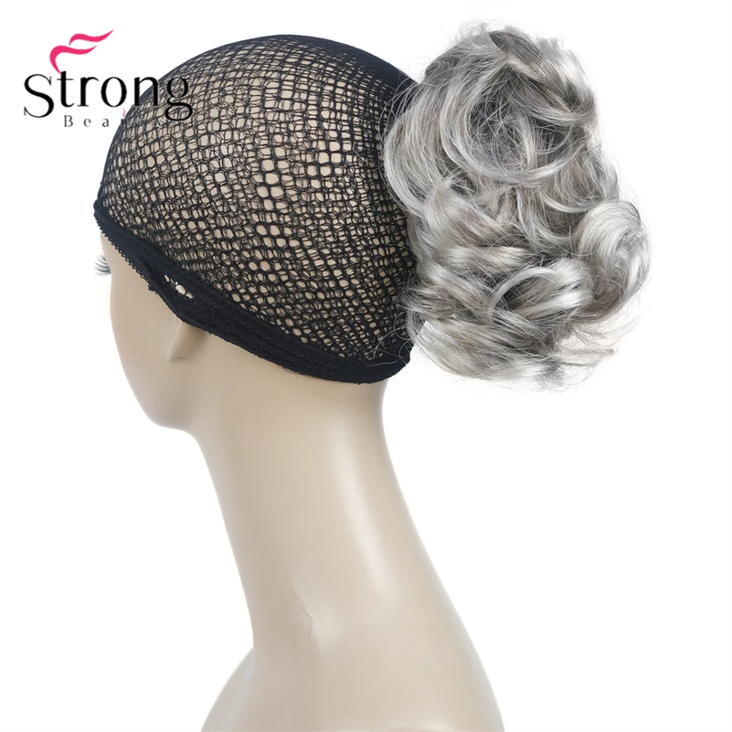 StrongBeauty Silver Short Natural Wave Ponytail Hair Extension With Claw Clip In Hairpiece COLOUR CHOICES