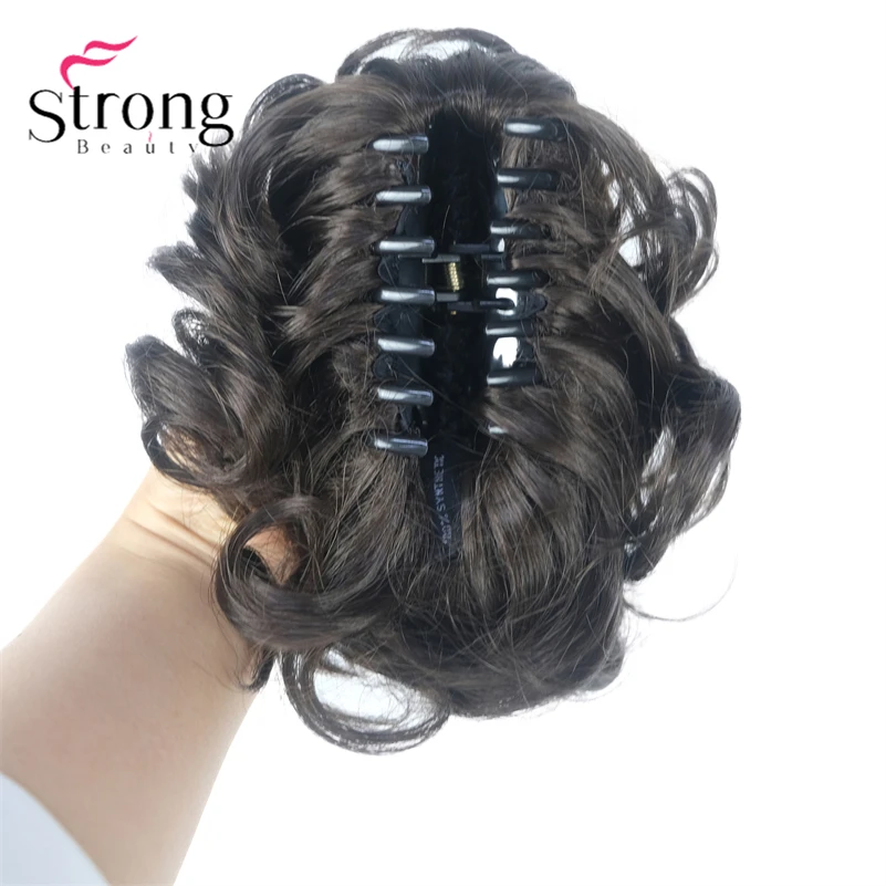 StrongBeauty Silver Short Natural Wave Ponytail Hair Extension With Claw Clip In Hairpiece COLOUR CHOICES