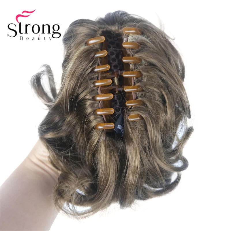 StrongBeauty Silver Short Natural Wave Ponytail Hair Extension With Claw Clip In Hairpiece COLOUR CHOICES