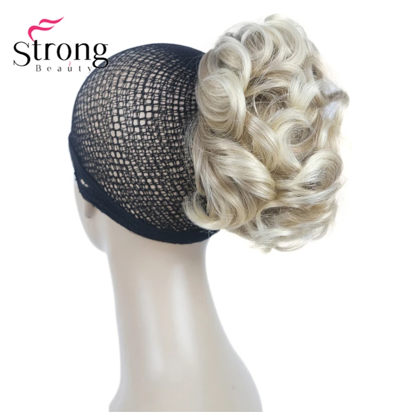 StrongBeauty Silver Short Natural Wave Ponytail Hair Extension With Claw Clip In Hairpiece COLOUR CHOICES