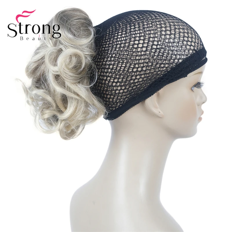 StrongBeauty Silver Short Natural Wave Ponytail Hair Extension With Claw Clip In Hairpiece COLOUR CHOICES