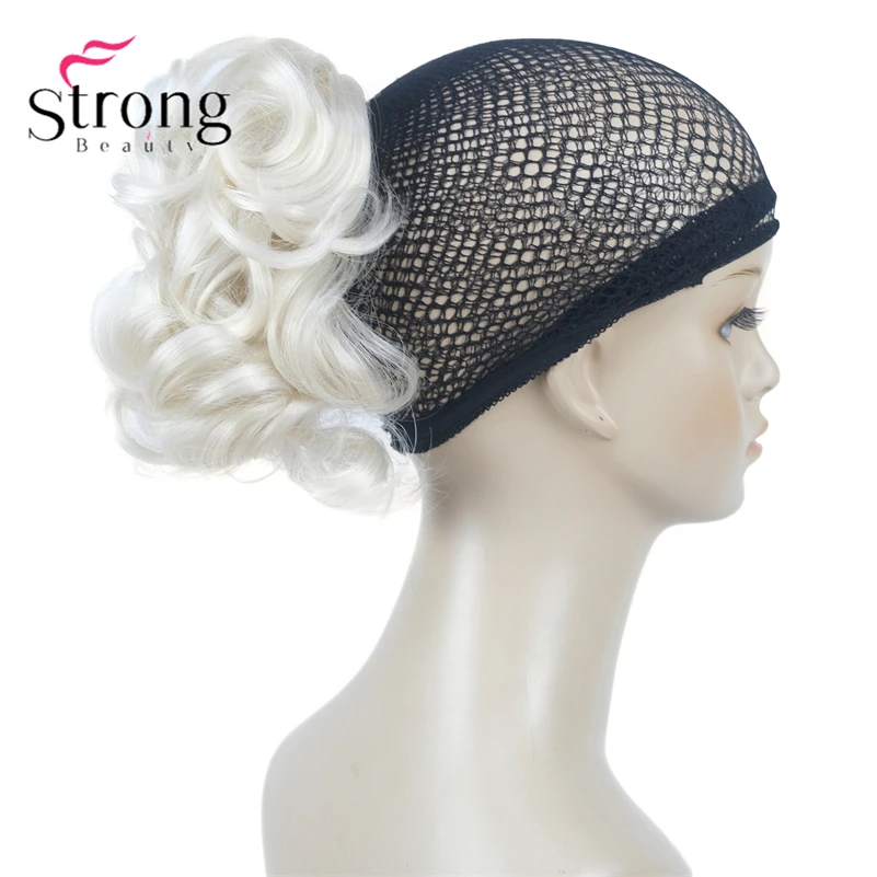 StrongBeauty Silver Short Natural Wave Ponytail Hair Extension With Claw Clip In Hairpiece COLOUR CHOICES