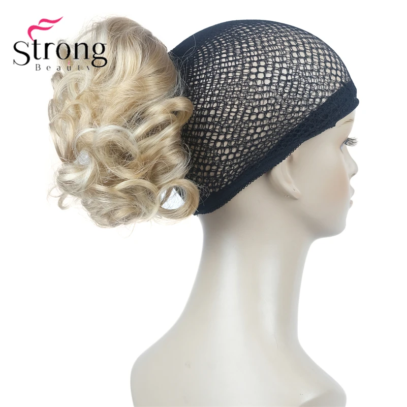 StrongBeauty Silver Short Natural Wave Ponytail Hair Extension With Claw Clip In Hairpiece COLOUR CHOICES