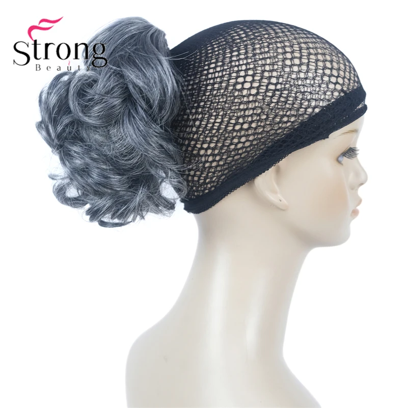 StrongBeauty Silver Short Natural Wave Ponytail Hair Extension With Claw Clip In Hairpiece COLOUR CHOICES