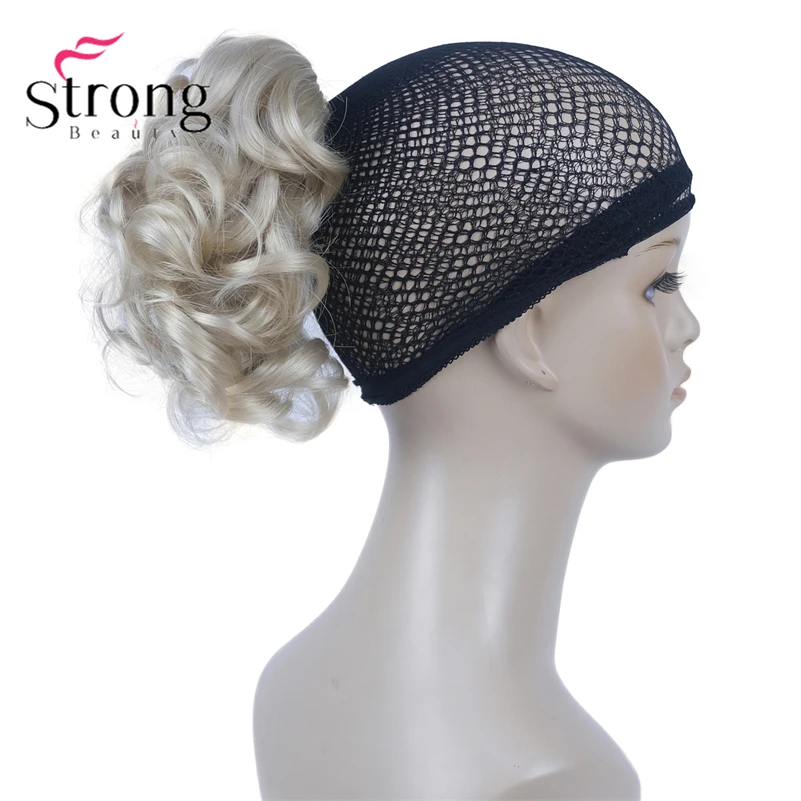 StrongBeauty Silver Short Natural Wave Ponytail Hair Extension With Claw Clip In Hairpiece COLOUR CHOICES