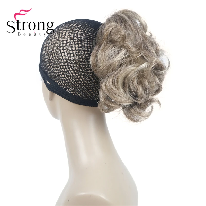 StrongBeauty Silver Short Natural Wave Ponytail Hair Extension With Claw Clip In Hairpiece COLOUR CHOICES