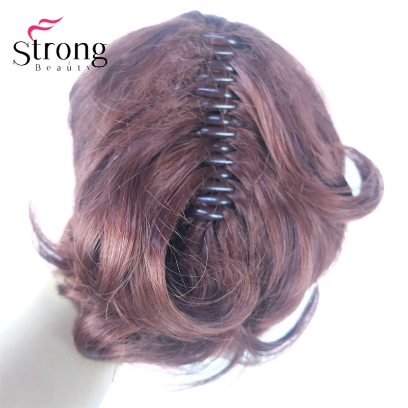 StrongBeauty Silver Short Natural Wave Ponytail Hair Extension With Claw Clip In Hairpiece COLOUR CHOICES