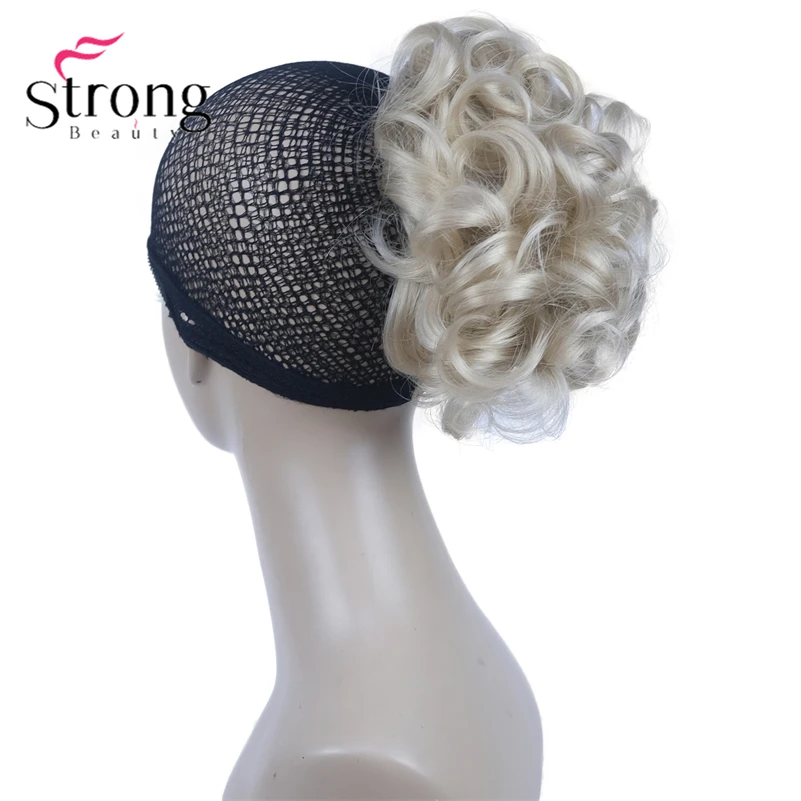 StrongBeauty Silver Short Natural Wave Ponytail Hair Extension With Claw Clip In Hairpiece COLOUR CHOICES