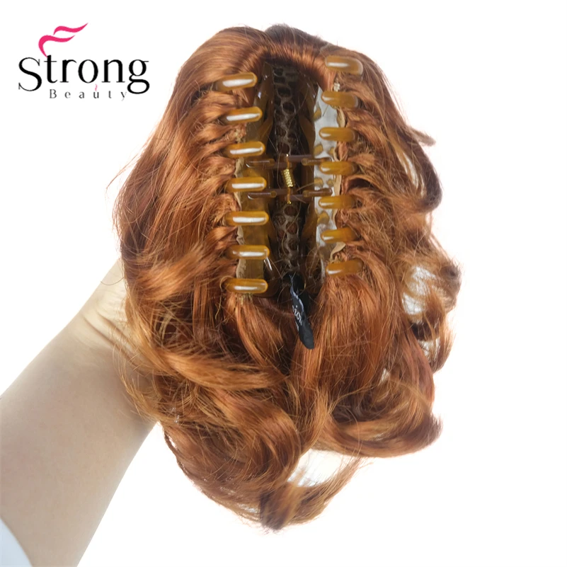 StrongBeauty Silver Short Natural Wave Ponytail Hair Extension With Claw Clip In Hairpiece COLOUR CHOICES