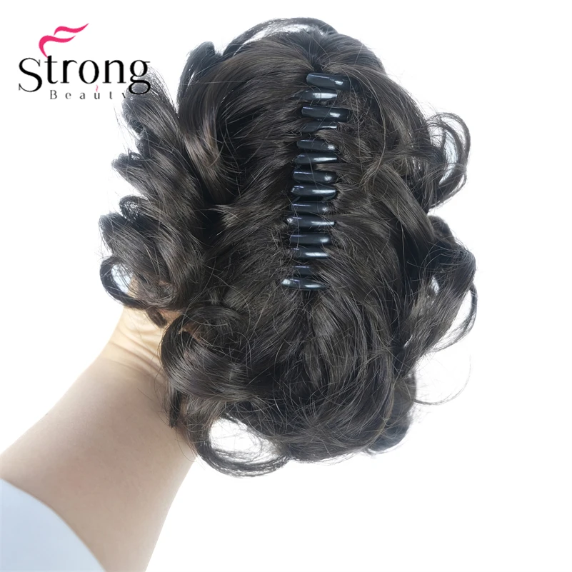 StrongBeauty Silver Short Natural Wave Ponytail Hair Extension With Claw Clip In Hairpiece COLOUR CHOICES