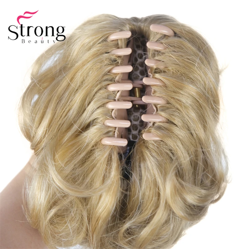 StrongBeauty Silver Short Natural Wave Ponytail Hair Extension With Claw Clip In Hairpiece COLOUR CHOICES