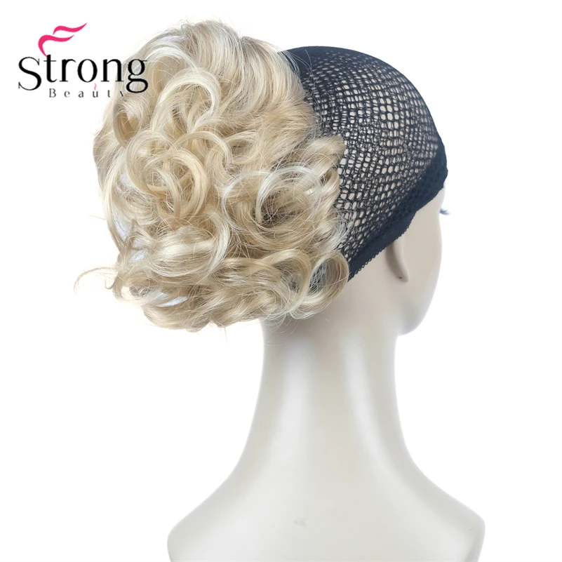 StrongBeauty Silver Short Natural Wave Ponytail Hair Extension With Claw Clip In Hairpiece COLOUR CHOICES