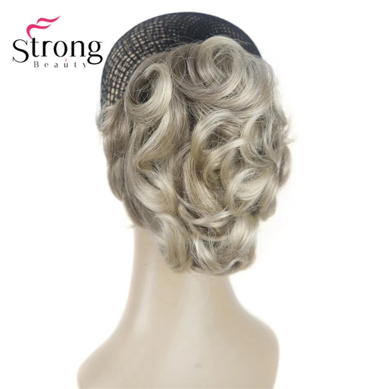StrongBeauty Silver Short Natural Wave Ponytail Hair Extension With Claw Clip In Hairpiece COLOUR CHOICES