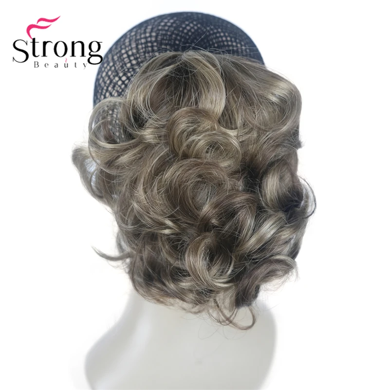 StrongBeauty Silver Short Natural Wave Ponytail Hair Extension With Claw Clip In Hairpiece COLOUR CHOICES