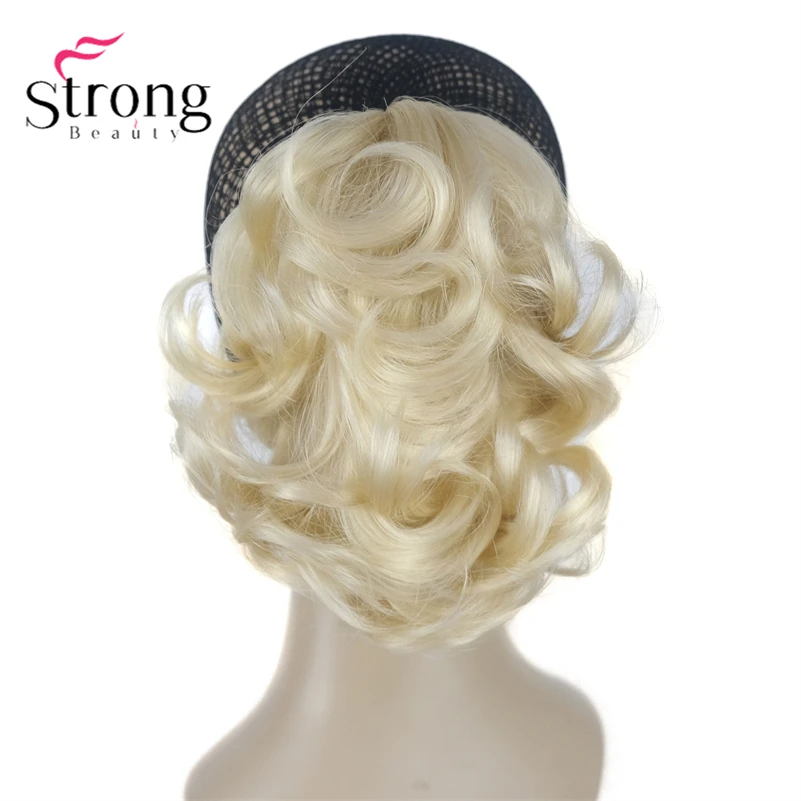 StrongBeauty Silver Short Natural Wave Ponytail Hair Extension With Claw Clip In Hairpiece COLOUR CHOICES