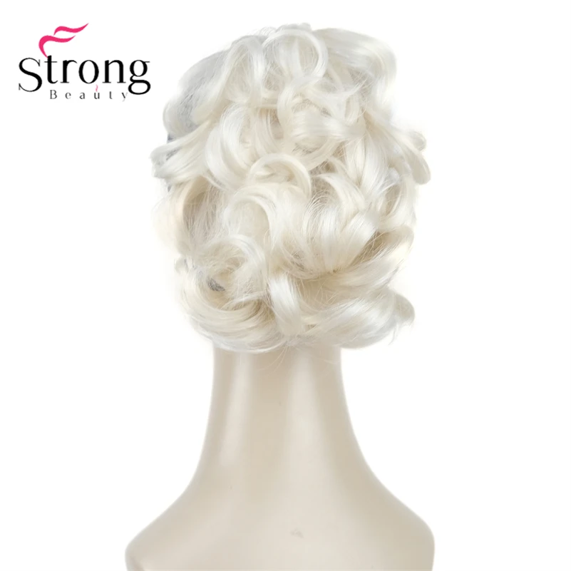 StrongBeauty Silver Short Natural Wave Ponytail Hair Extension With Claw Clip In Hairpiece COLOUR CHOICES