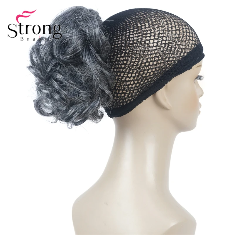 StrongBeauty Silver Short Natural Wave Ponytail Hair Extension With Claw Clip In Hairpiece COLOUR CHOICES