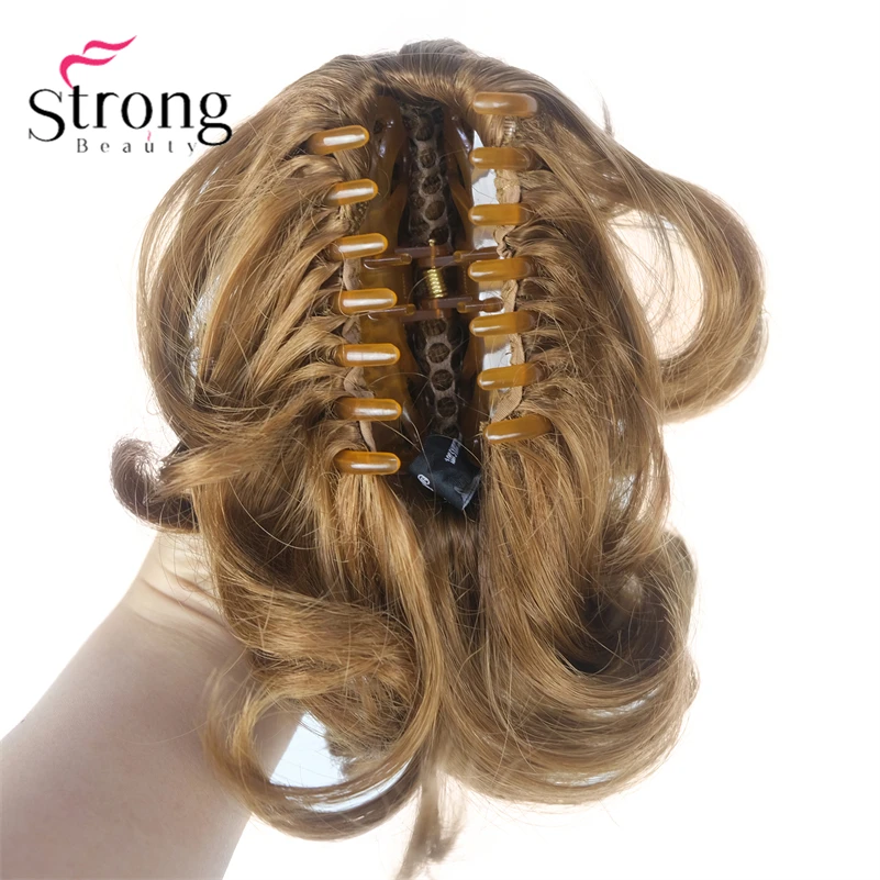 StrongBeauty Silver Short Natural Wave Ponytail Hair Extension With Claw Clip In Hairpiece COLOUR CHOICES
