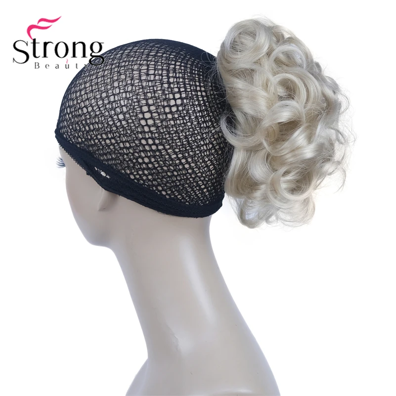 StrongBeauty Silver Short Natural Wave Ponytail Hair Extension With Claw Clip In Hairpiece COLOUR CHOICES