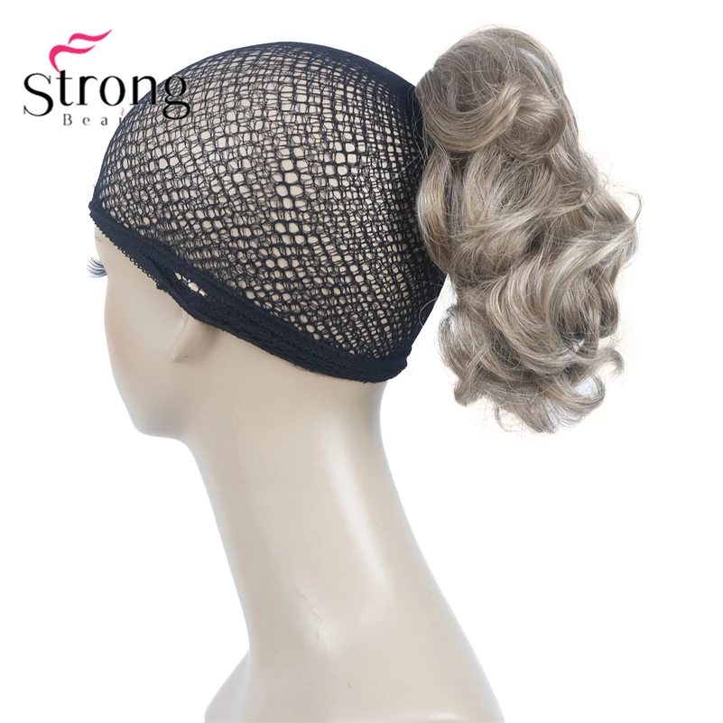 StrongBeauty Silver Short Natural Wave Ponytail Hair Extension With Claw Clip In Hairpiece COLOUR CHOICES