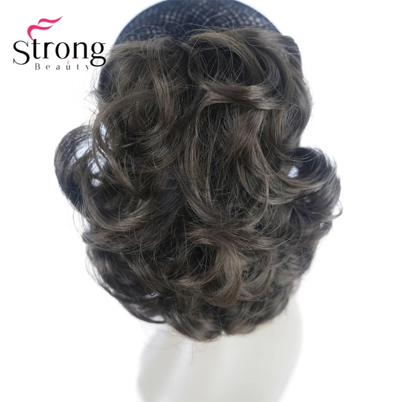 StrongBeauty Silver Short Natural Wave Ponytail Hair Extension With Claw Clip In Hairpiece COLOUR CHOICES