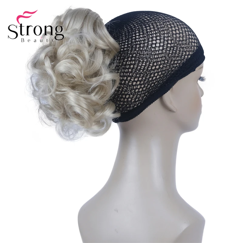 StrongBeauty Silver Short Natural Wave Ponytail Hair Extension With Claw Clip In Hairpiece COLOUR CHOICES