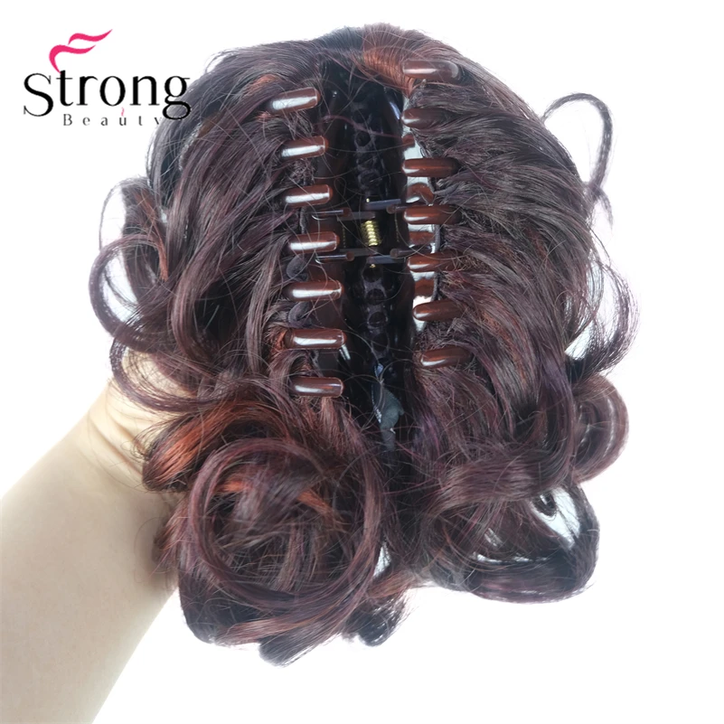 StrongBeauty Silver Short Natural Wave Ponytail Hair Extension With Claw Clip In Hairpiece COLOUR CHOICES