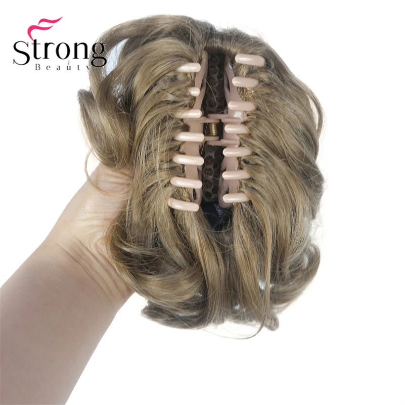 StrongBeauty Silver Short Natural Wave Ponytail Hair Extension With Claw Clip In Hairpiece COLOUR CHOICES