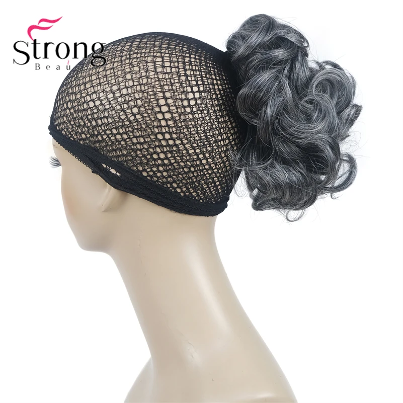 StrongBeauty Silver Short Natural Wave Ponytail Hair Extension With Claw Clip In Hairpiece COLOUR CHOICES
