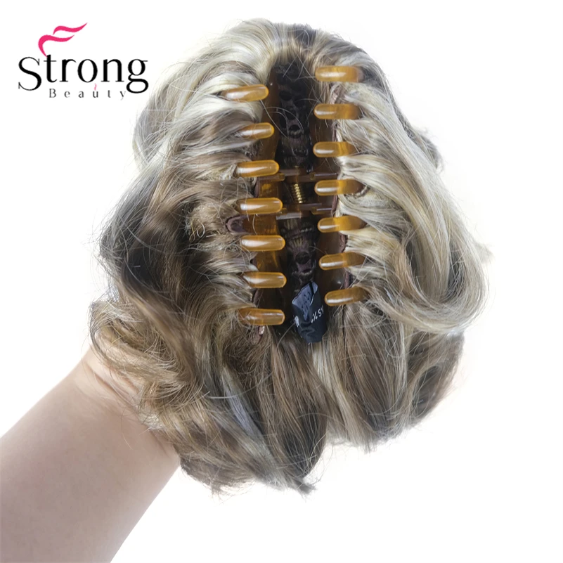 StrongBeauty Silver Short Natural Wave Ponytail Hair Extension With Claw Clip In Hairpiece COLOUR CHOICES