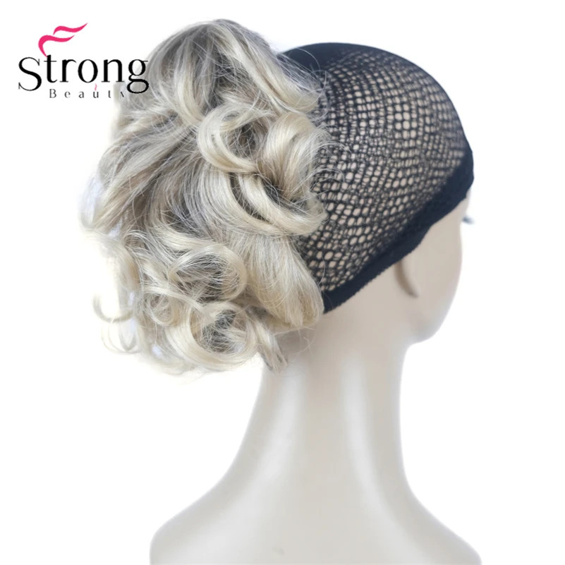 StrongBeauty Silver Short Natural Wave Ponytail Hair Extension With Claw Clip In Hairpiece COLOUR CHOICES