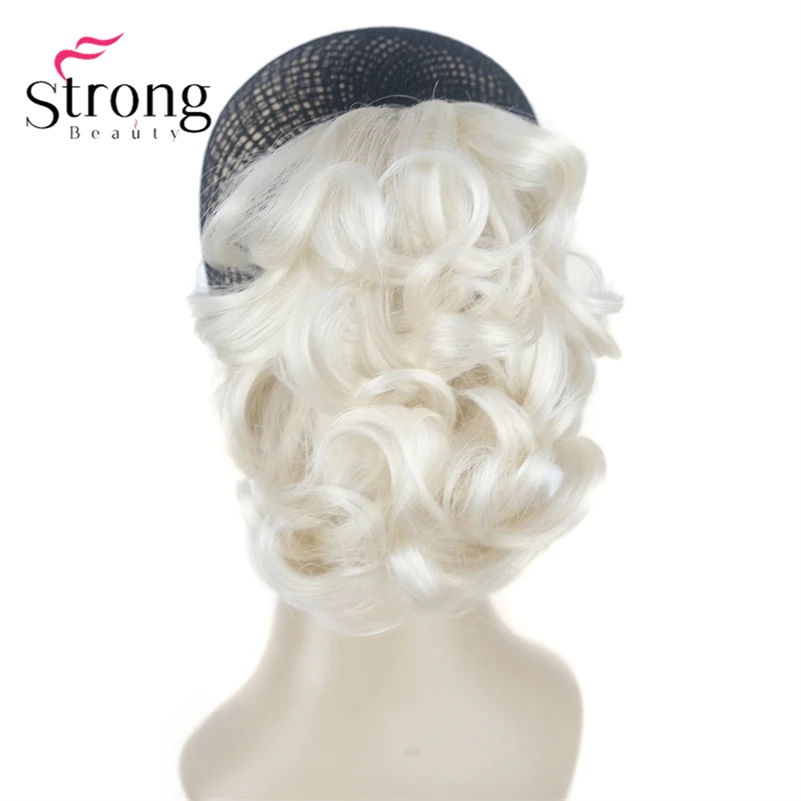 StrongBeauty Silver Short Natural Wave Ponytail Hair Extension With Claw Clip In Hairpiece COLOUR CHOICES