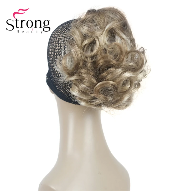 StrongBeauty Silver Short Natural Wave Ponytail Hair Extension With Claw Clip In Hairpiece COLOUR CHOICES