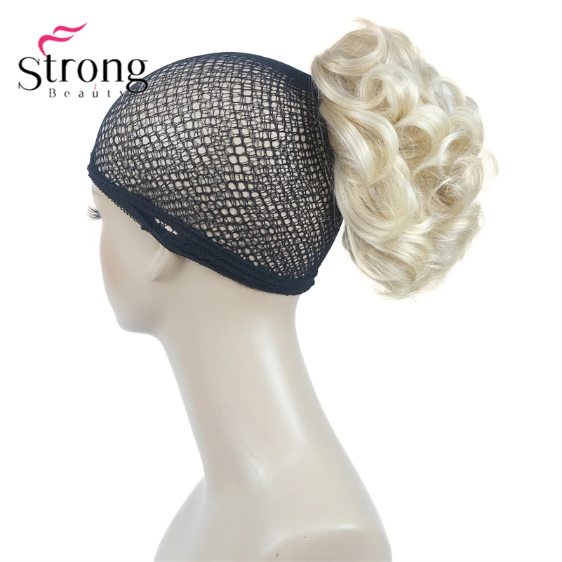 StrongBeauty Silver Short Natural Wave Ponytail Hair Extension With Claw Clip In Hairpiece COLOUR CHOICES